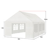 Wallaroo 6x6m Outdoor Event Marquee Gazebo Party Wedding Tent - White - Side View