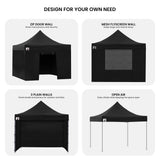 Wallaroo Gazebo Tent Marquee 3x3 PopUp Outdoor Black - Extra Image