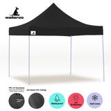Wallaroo Gazebo Tent Marquee 3x3 PopUp Outdoor Black - Top-Down View