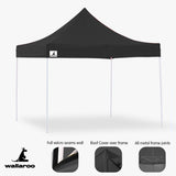 Wallaroo Gazebo Tent Marquee 3x3 PopUp Outdoor Black - Rear View