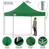 Wallaroo Gazebo Tent Marquee 3x3 Popup Outdoor - Green