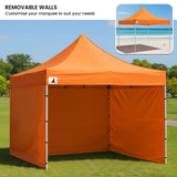 Wallaroo Gazebo Tent Marquee 3x3 PopUp Outdoor - Orange