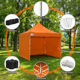 Wallaroo Gazebo Tent Marquee 3x3 PopUp Outdoor - Orange - Extra Image