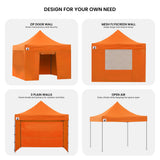Wallaroo Gazebo Tent Marquee 3x3 PopUp Outdoor - Orange - Extra Image