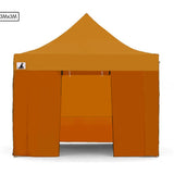 Wallaroo Gazebo Tent Marquee 3x3 PopUp Outdoor  - Orange - Side View