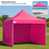 Wallaroo Gazebo Tent Marquee 3x3 PopUp Outdoor Pink - Close-Up Angle