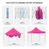 Wallaroo Gazebo Tent Marquee 3x3 PopUp Outdoor Pink