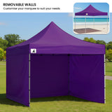 Wallaroo Gazebo Tent Marquee 3x3 PopUp Outdoor Purple - Close-Up Angle