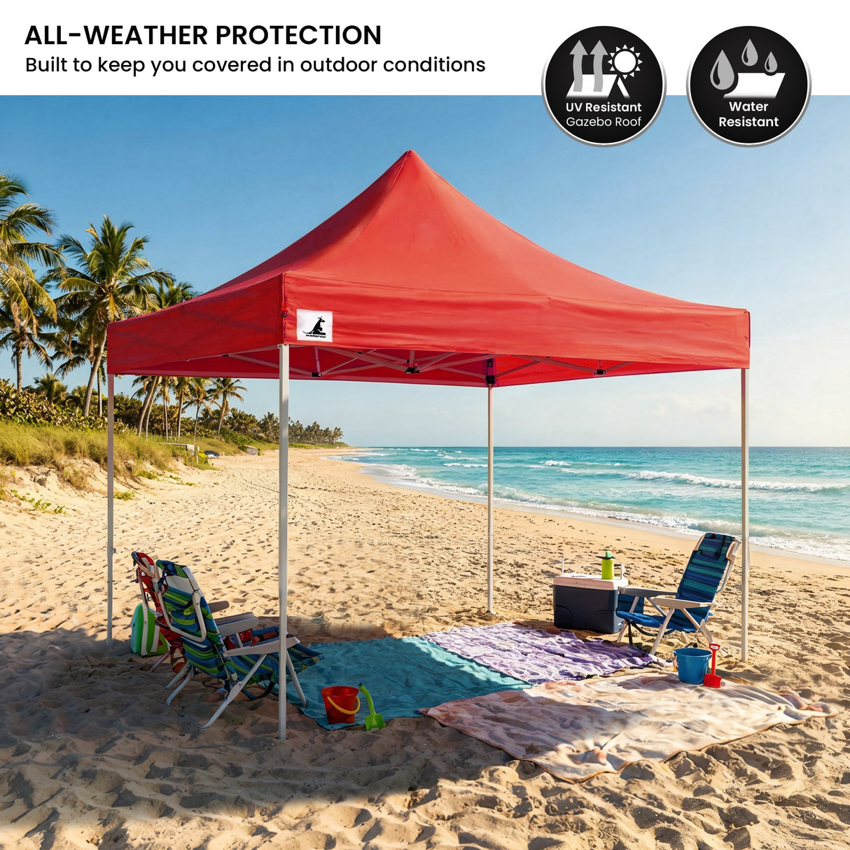 Wallaroo Gazebo Tent Marquee 3x3 PopUp Outdoor Red