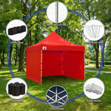 Wallaroo Gazebo Tent Marquee 3x3 PopUp Outdoor Red
