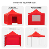 Wallaroo Gazebo Tent Marquee 3x3 PopUp Outdoor Red - Extra Image