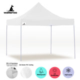 Wallaroo Gazebo Tent Marquee 3x3 PopUp Outdoor Wallaroo White - Top-Down View