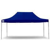 Wallaroo Gazebo Tent Marquee 3x4.5m PopUp Outdoor  Blue - Front View