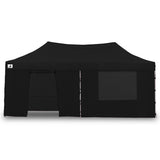 Wallaroo Gazebo Tent Marquee 3x6m PopUp Outdoor Wallaroo Black - Top-Down View