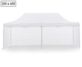 Wallaroo Gazebo Tent Marquee 3x6m PopUp Outdoor Wallaroo White - Top-Down View