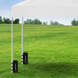 Wallaroo 10L Weight Bags 4 Pcs Gazebo Pods Canopy Eco-friendly Anchor In Black - Low Angle