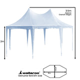 Wallaroo 6x4.5m Wedding Gazebo Marquee with Sidewalls - Front View