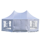 Wallaroo 6x4.5m Wedding Gazebo Marquee with Sidewalls - Side View