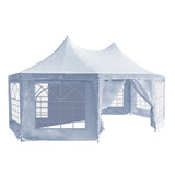 Wallaroo 6x4.5m Wedding Gazebo Marquee with Sidewalls - Top-Down View