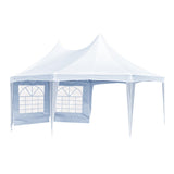 Wallaroo 6x4.5m Wedding Gazebo Marquee with Sidewalls - Rear View