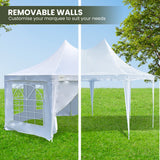 Wallaroo 6x4.5m Wedding Gazebo Marquee with Sidewalls - Low Angle