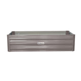 Wallaroo Garden Bed 120 x 60 x 30cm Galvanized Steel - Grey - Front View