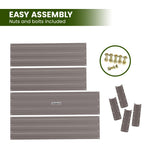 Wallaroo Garden Bed 120 x 60 x 30cm Galvanized Steel - Grey - Close-Up Angle