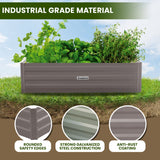 Wallaroo Garden Bed 120 x 90 x 30cm Galvanized Steel - Grey - 45-Degree Angle
