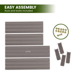 Wallaroo Garden Bed 120 x 90 x 30cm Galvanized Steel - Grey - Rear View