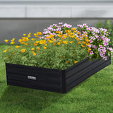 Wallaroo 150 x 90 x 30cm Galvanized Steel Garden Bed - Black - Close-Up Angle
