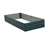 Wallaroo Garden Bed 210 x 90 x 30cm Galvanized Steel - Green - Side View