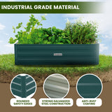 Wallaroo Garden Bed 210 x 90 x 30cm Galvanized Steel - Green - 45-Degree Angle