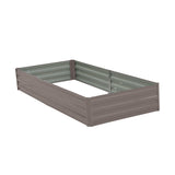 Wallaroo Garden Bed 210 x 90 x 30cm Galvanized Steel - Grey - Side View