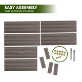 Wallaroo Garden Bed 210 x 90 x 30cm Galvanized Steel - Grey - Close-Up Angle