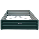 Wallaroo Garden Bed 240 x 120 x 30cm Galvanized Steel - Green - Front View