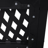 Wallaroo Steel Outdoor Garden Bench - Lattice - 45-Degree Angle