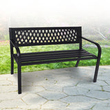 Wallaroo Steel Outdoor Garden Bench - Lattice - Extra Image