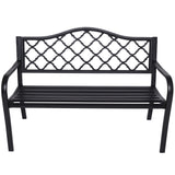 Wallaroo Steel Outdoor Garden Bench - Elegant - Side View