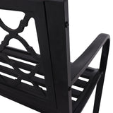 Wallaroo Steel Outdoor Garden Bench - Elegant - 45-Degree Angle
