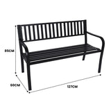 Wallaroo Steel Outdoor Garden Bench - Modern - Front View