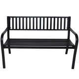 Wallaroo Steel Outdoor Garden Bench - Modern - Side View