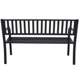 Wallaroo Steel Outdoor Garden Bench - Modern - Top-Down View