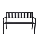 Wallaroo Steel Outdoor Garden Bench - Modern - Rear View