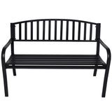 Wallaroo Steel Outdoor Garden Bench - Classic - Side View