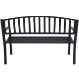 Wallaroo Steel Outdoor Garden Bench - Classic - Top-Down View