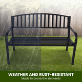 Wallaroo Steel Outdoor Garden Bench - Classic - Extra Image