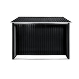 Wallaroo Garden Shed with Semi-Close Storage 6*8FT - Black - Top-Down View