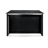 Wallaroo Garden Shed with Semi-Closed Storage 8*8FT - Black - Top-Down View