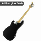 Karrera 39in Electric Guitar Bass Tuner Music 4-String Instrument Full Size Black - Top-Down View