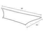 Wallaroo Rectangular Shade Sail 3m x 5m -Grey
